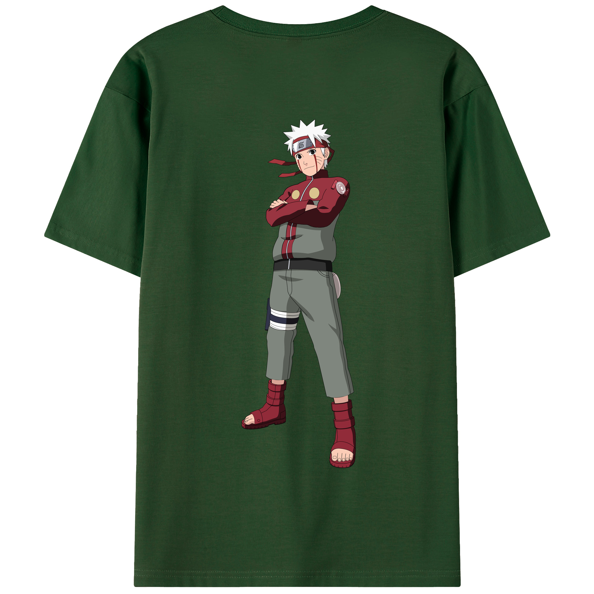 （画像用） NARUTO -ナルト- うずまき ナルト Uzumaki Naruto 綿100％半袖Tシャツ（背面プリント）